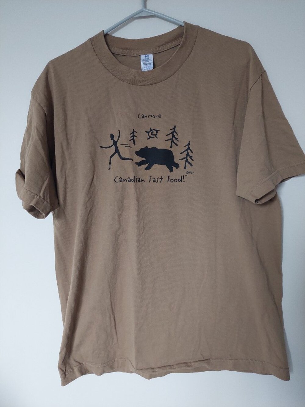 Canmore Canada Bear Men's L GGS Heavyweight "Canadian Fast Food" T-shirt